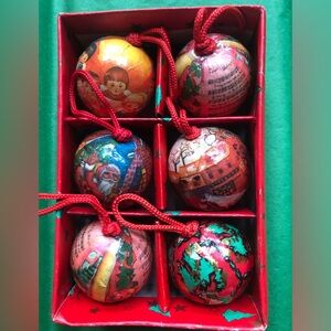 Vintage Christmas Ornament Set